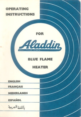 Operating Instructions - "Aladdin Blue Flame Paraffin Heater"; 38573