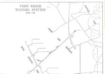 Map - Vimy Ridge tunnel system - modern map (1988) based on 1917 original - 14 independent topographic squadron Royal Engineers WW1; 9730