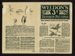 Instructions for "Weldon's" transfer pattern no: 857 - for needlework; 6300
