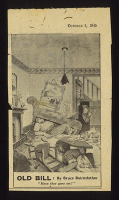 Press cutting - cartoon - "Old Bill" by Bruce Bairnsfather - 05/10/1940; 5/10/1940; 5170