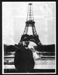 Copy of photograph - Hitler Standing in front of the Eiffel tower after the fall of Paris - original lost; 9026