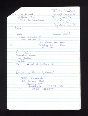Letter - to chief fire officer - Durham re: history of fire service & A.F.S.- with manuscriopt notes on history of fire service; 2736