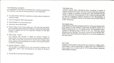 Information leaflet - National War Museum - Malta - January 1979; 1/01/1979; 36552 Information leaflet - National War Museum - Malta - January 1979; 1/01/1979; 36552