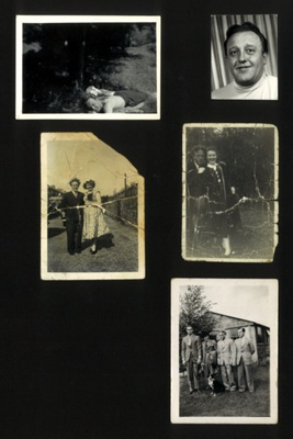 Photographs of Josef Weinling, P.O.W. in Eden Camp, both here, on farm and with family; 48860