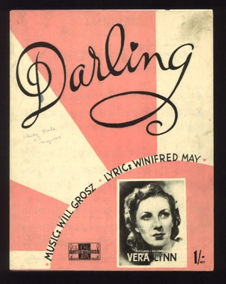 Sheet Music - "Darling" by Will Grosz & Winifred May - 1943; 1/01/1943; 5977