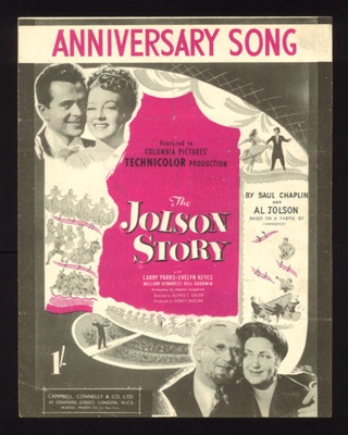 Sheet Music - "Anniversary Song (Oh! How We Danced)" by Al Jolson & Saul Chaplin - 1946; 1/01/1946; 6243