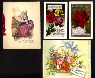 Birthday card x4; 78834