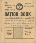 Ministry of Food Ration Book 1953-1954 - Lucy Colbridge - Bolton; 37786 Ministry of Food Ration Book 1953-1954 - Lucy Colbridge - Bolton; 37786