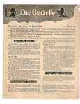 Numerous copies of "Die brucke" - newsletter of German P.O.W.'s in England - issue no: 1 - February 1945; 1/02/1945; 35307