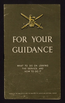 Leaflet- 'What to do on leaving the service'- advice on transitioning from service to civilian life ; 78809