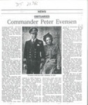 Obituary - Commander Peter Evensen - Motor Torpedo Boat Captain; 36447 Obituary - Commander Peter Evensen - Motor Torpedo Boat Captain; 36447