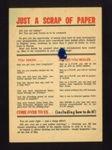 German propaganda leaflets (2) - "Just a scrap of paper" / "Take it easy"; 5078