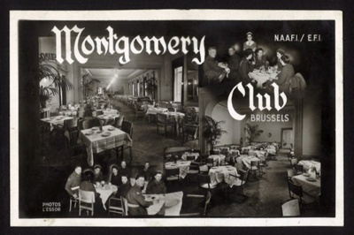 Post card - Montgomery club - Brussels - Belgium - N.A.A.F.I. & E.F.I.; 6277