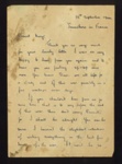 Letter - from "Bob" to his wife "Mary" - dated 16/09/1944 from "Somewhere in France"; 8/06/1944; 5098 Letter - from "Bob" to his wife "Mary" - dated 16/09/1944 from "Somewhere in France"; 8/06/1944; 5098