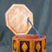 8 Sided Wooden Box with hinged lid and decorative diamond pattern. Approx 20 cm diameter. Made by German POW Albert Schimtz from POW camp near East Witton, Wensleydale.; 78127 8 Sided Wooden Box with hinged lid and decorative diamond pattern. Approx 20 cm diameter. Made by German POW Albert Schimtz from POW camp near East Witton, Wensleydale.; 78127