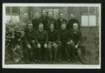 Photograph - Group of 11 German prisoners at Eden Camp - Alfred Brandt is in the centre on the front row; 37911 Photograph - Group of 11 German prisoners at Eden Camp - Alfred Brandt is in the centre on the front row; 37911