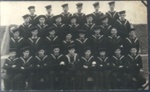 Copy of photograph - ship's company of "H.M.S. fort York" - (A/B Jackson 2nd row up 4th from left); 35424 Copy of photograph - ship's company of "H.M.S. fort York" - (A/B Jackson 2nd row up 4th from left); 35424
