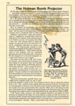 Correspondence - picture - article re: the Holman bomb projector MK II - D.E.M.S.; 10/04/1990; 1905 Correspondence - picture - article re: the Holman bomb projector MK II - D.E.M.S.; 10/04/1990; 1905