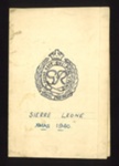 Home made Christmas card - Royal Engineers - Sierre Leone - 1940; 25/12/1940; 2095