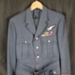 R.A.F. officer's dress tunic & trousers (blue) - Squadron Leader Farren - Queen's buttons - medal ribbons (6) - observer's brevet; 24787 R.A.F. officer's dress tunic & trousers (blue) - Squadron Leader Farren - Queen's buttons - medal ribbons (6) - observer's brevet; 24787