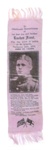 Photocopy of silk book mark - commemorating the death of Reuben Frost; 33069 Photocopy of silk book mark - commemorating the death of Reuben Frost; 33069