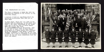 Photographs (6) - life in East Ham London circa 1945 - with typescript descriptions; 1/01/1945; 2373