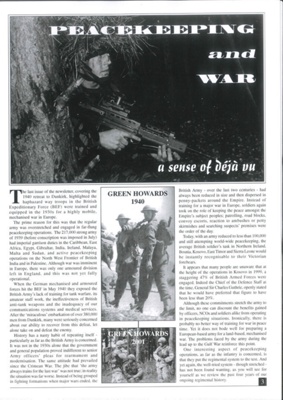 Copy of Green Howards newsletter - April 2000 - issue no: 11; 35572