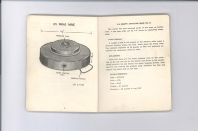 Copy of U.S. information booklet - "Mines and booby traps used in Korea"; 34901