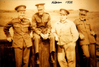 Photographs (2) - army signals section staff at Spurn Point 1939 & army machine gun nest at Spurn Point 1939; 1/01/1939; 5562