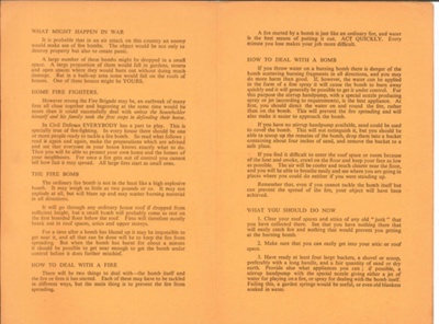 Public information leaflet no: 5 - "Fire precautions in wartime"; 36255