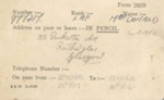 R.A.F. form 295b - R.A.F. leave home address card - L.A.C. MacDonald - Rutherglen - Glasgow; 38025 R.A.F. form 295b - R.A.F. leave home address card - L.A.C. MacDonald - Rutherglen - Glasgow; 38025