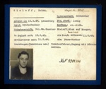 German P.O.W. record card - Heinz Sielaff - German - Dob 15/09/1927; 6599