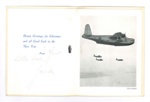 Christmas card - R.A.F. Station Oban - (contains photograph of four Short Sunderland Flying Boats in formation); 36547