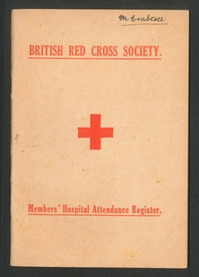 Attendance register - British Red Cross Society - members' hospital attendance register 1941-1942; 34466