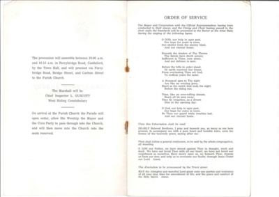 Orders of ceremony (3) - remembrance Sunday - 1954 1967 & 1969; 35024 Orders of ceremony (3) - remembrance Sunday - 1954 1967 & 1969; 35024