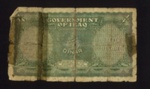 Bank note - government of Iraq - quarter dinar note - 1931; 1/01/1931; 7589