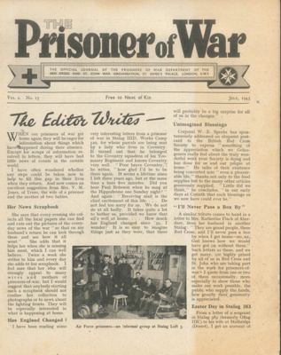 Newsletter - "The Prisoner of War" vol. 2 No: 15 - July 1943; 1/07/1943; 37759