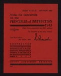Pamphlets (2) - "Notes for instructors on the principles of instruction" - War Office - 16/10/1943; 16/10/1943; 5676 Pamphlets (2) - "Notes for instructors on the principles of instruction" - War Office - 16/10/1943; 16/10/1943; 5676