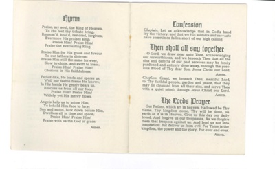 Programme - "Second Army thanksgiving service" on conclusion of campaign in north west Europe; 35795 Programme - "Second Army thanksgiving service" on conclusion of campaign in north west Europe; 35795