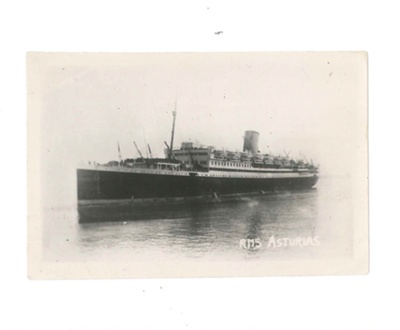 Photograph - "Rms asturias" - used as a troopship - donated by R. Mcgahey; 32654