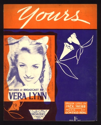Sheet Music -"Yours" by Jack Shaw & Gonzalo Roig; 9115