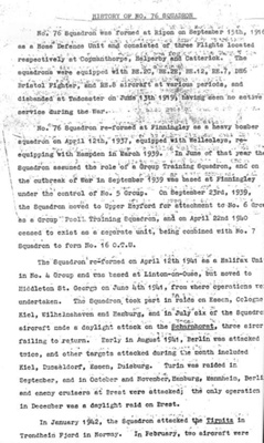 Typescript history of No: 76 Squadron R.A.F.; 37767