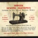 Advertisement - "Singer" sewing machines; 2255