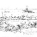 Copied sketches (10) - 9 of the 5th Bn Royal Berkshire Regiment landing at Bernieres-sur-Mer D-day & one of "The crossing of the Rhine"; 37901 Copied sketches (10) - 9 of the 5th Bn Royal Berkshire Regiment landing at Bernieres-sur-Mer D-day & one of "The crossing of the Rhine"; 37901