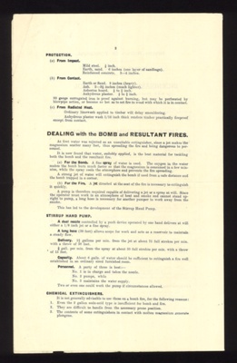 Information leaflet - "Incendiary bomb control" - for A.R.P personnel - published by the North Riding of Yorkshire; 13123