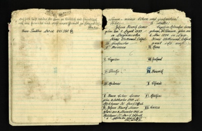 German P.O.W. manuscript notebook - possibly from P.O.W. Camp 83 - Old Malton; 5385