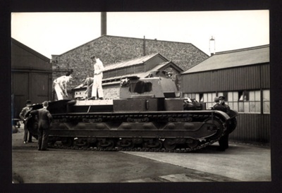 4x Photographs of A1 Cruiser (Heavy) Development + Gun; 78186