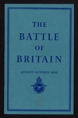 Book - "The Battle of Britain" August to October 1940 (blue cover) - H.M.S.O. 1941; 1/01/1941; 2669