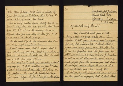 Letters (3) - written by a P.O.W. who stayed at Eden Camp - Karl Richter and Wilhelm Pape; 43608