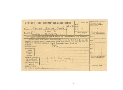 Correspondence re: national insurance contributions after demob - woII E.F. Taylor - 03/06/1932; 3/06/1932; 34891 Correspondence re: national insurance contributions after demob - woII E.F. Taylor - 03/06/1932; 3/06/1932; 34891